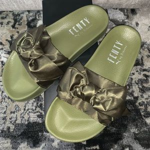 Puma Fenty Olive Green Slides